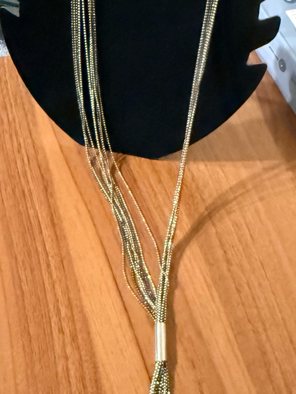 Multi-Strand Gold Tassel Necklace - Women Jewelry